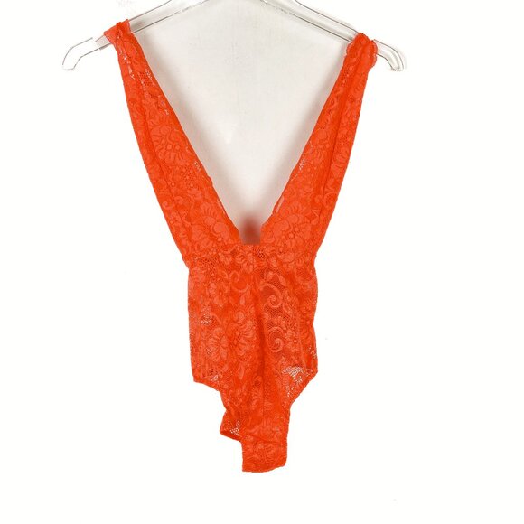 NWT We are HAH Comin' In HAHt Lace Bodysuit Burnt Orange Size XS NEW - Picture 2 of 14